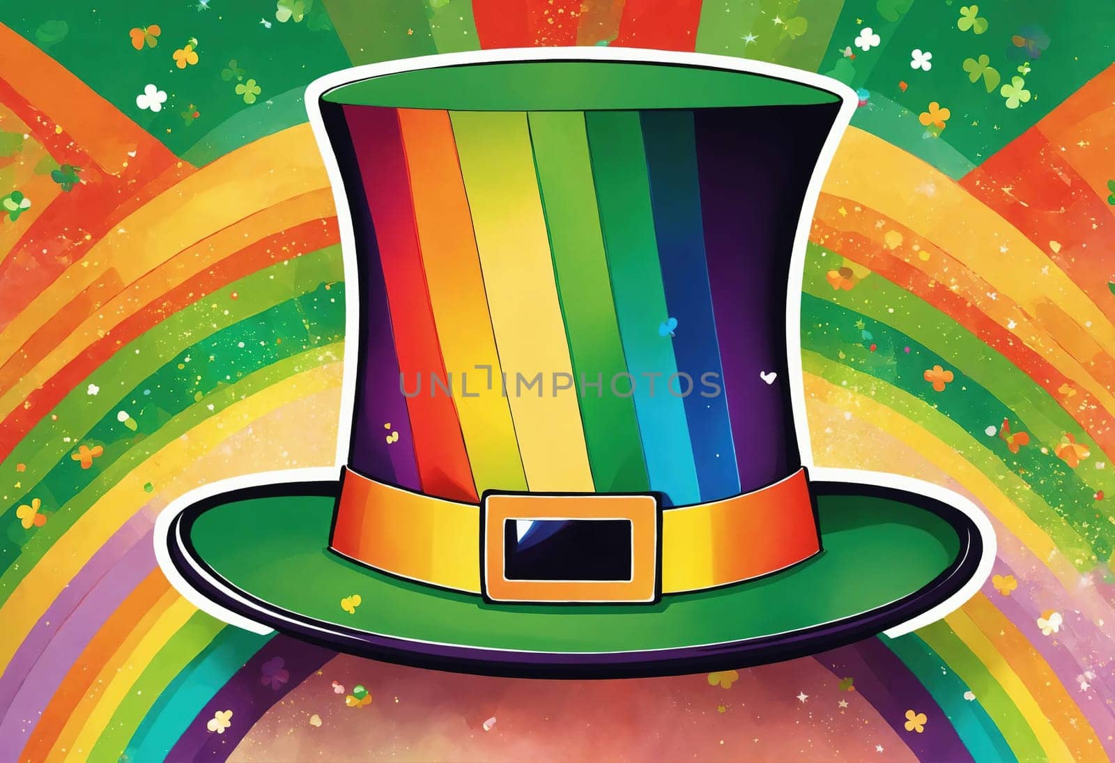 St. Patrick's Day Top Hat. Generative AI. High quality illustration