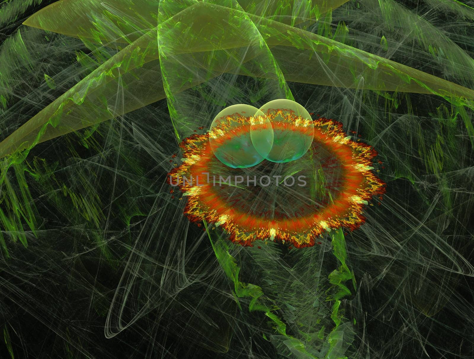 Imaginatory lush fractal texture image abstract background