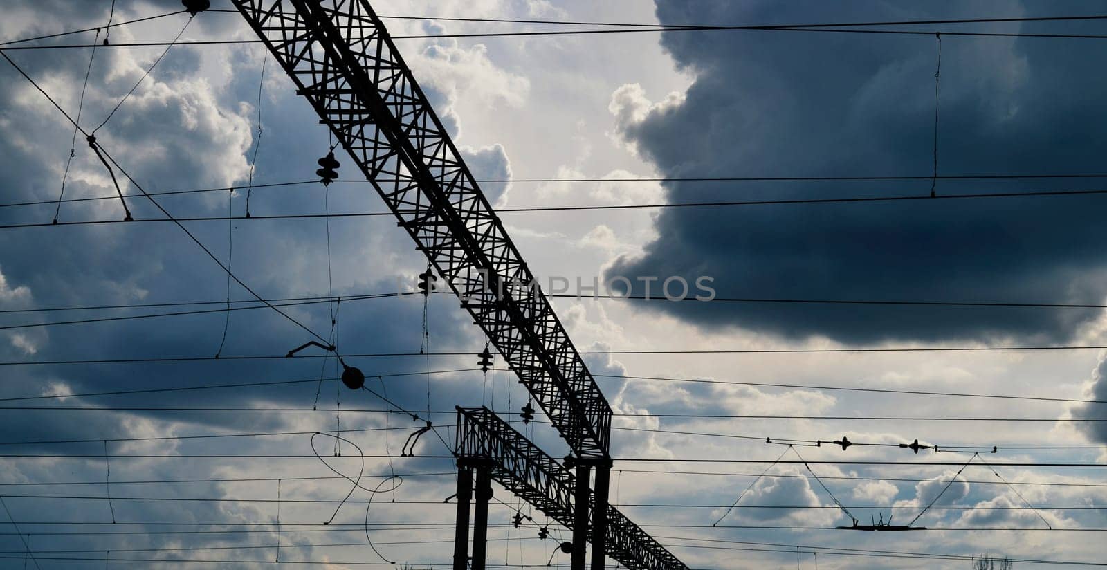 Railway high-voltage line of power supplies by igor010