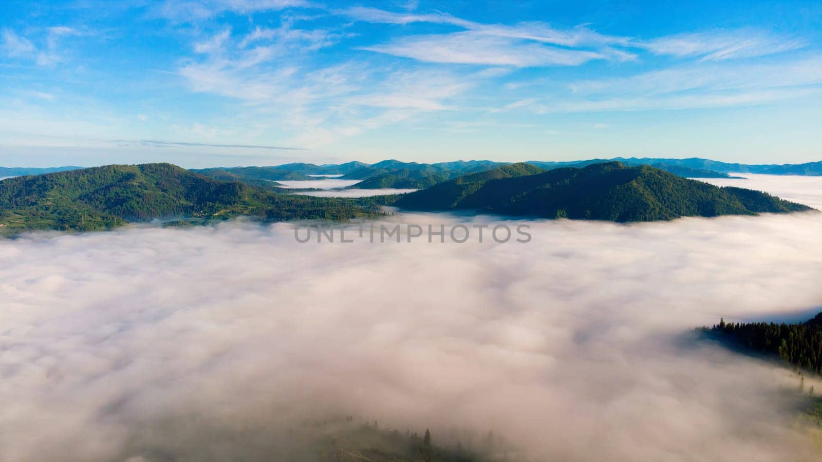 fog and cloud mountain valley landscape. foggy mountains by igor010