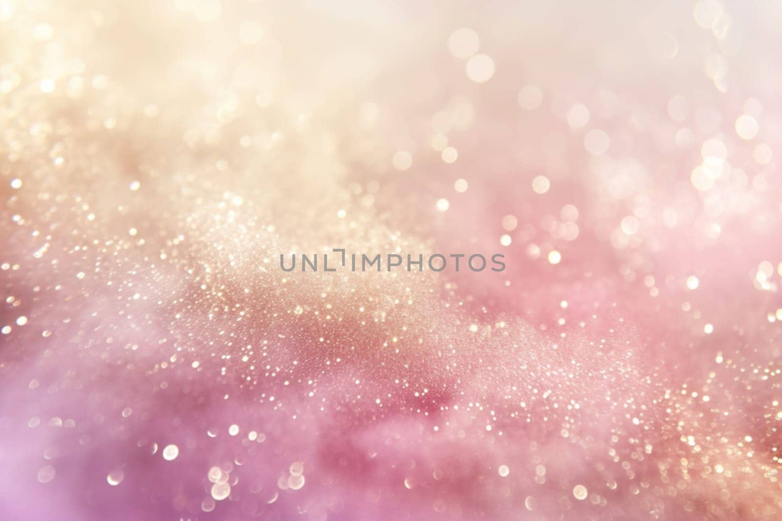Glimmering pink and gold bokeh background, evoking a dreamy, romantic atmosphere ideal for festive occasions, beauty product backgrounds, or soft, enchanting visual designs. Generative AI. by creativebird