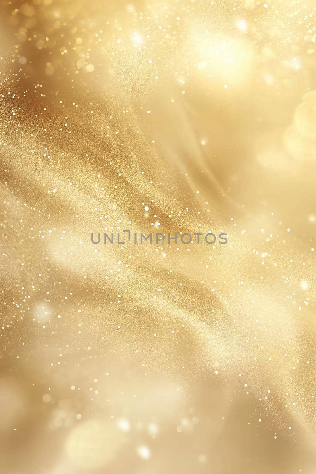 Glistening golden bokeh over a creamy beige background, ideal for high-end product displays, holiday season promotions, celebratory event backdrops, and luxury brand advertising. Generative AI