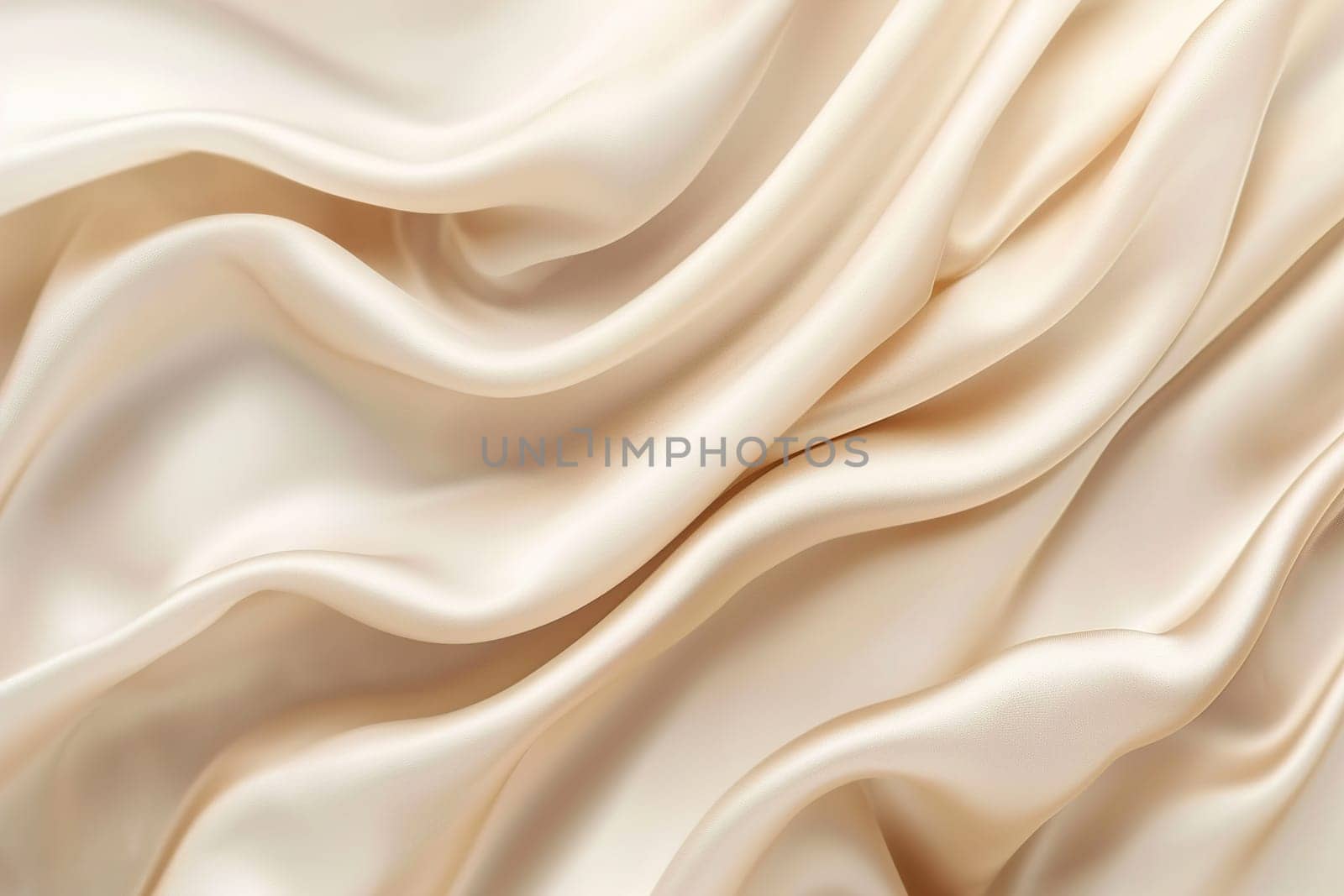 Elegant beige satin fabric flowing, with soft waves and curves, perfect for luxury fashion backgrounds, beauty industry visuals, or sophisticated event designs. Nude gradient backdrop. Generative AI. by creativebird