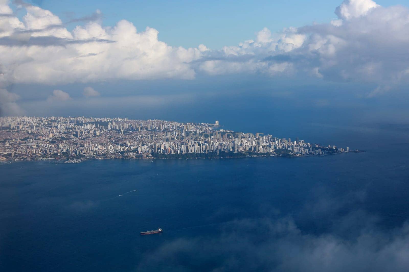 aerial view of the city of Salvador by joasouza