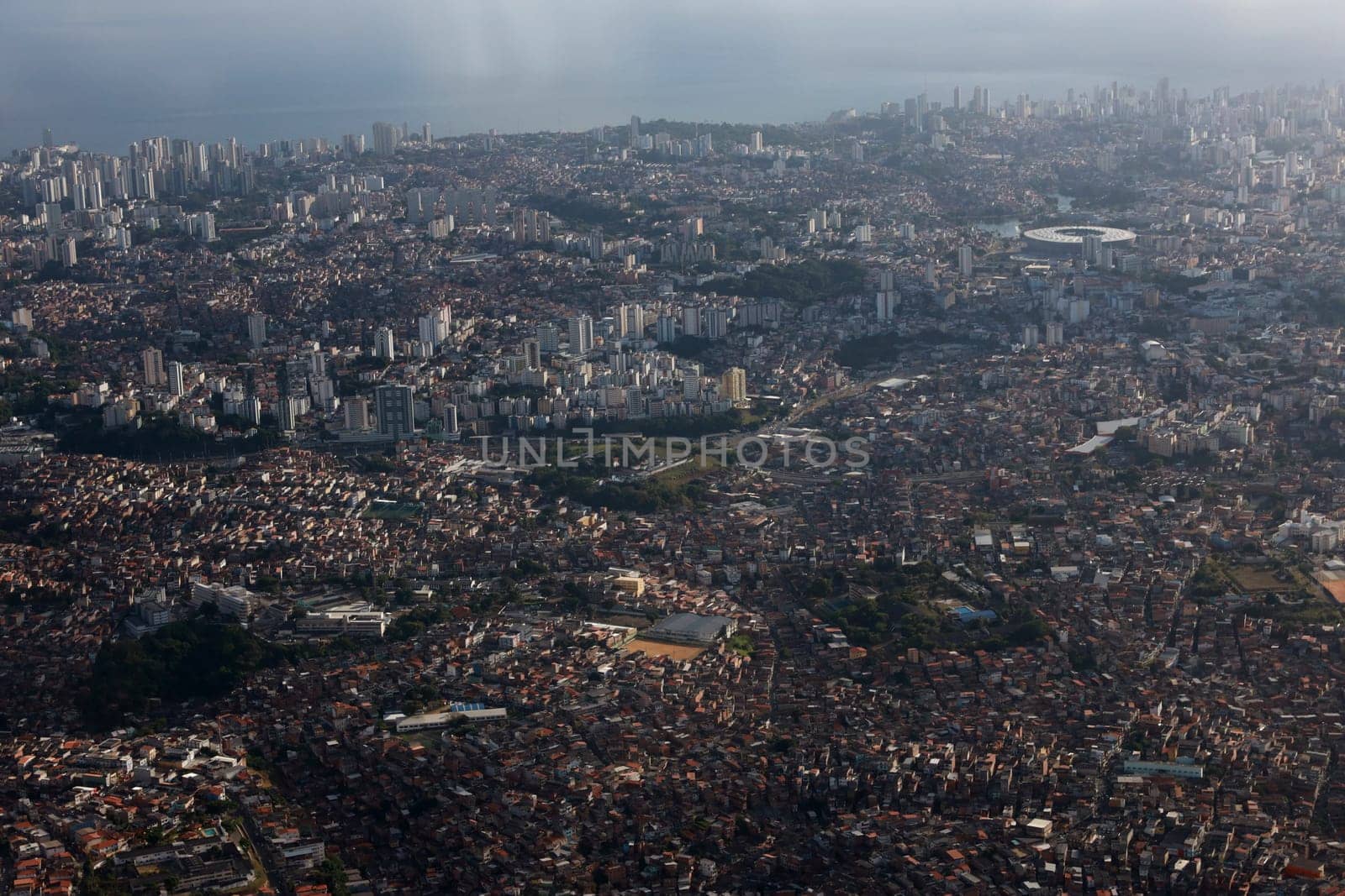 aerial view of the city of Salvador by joasouza