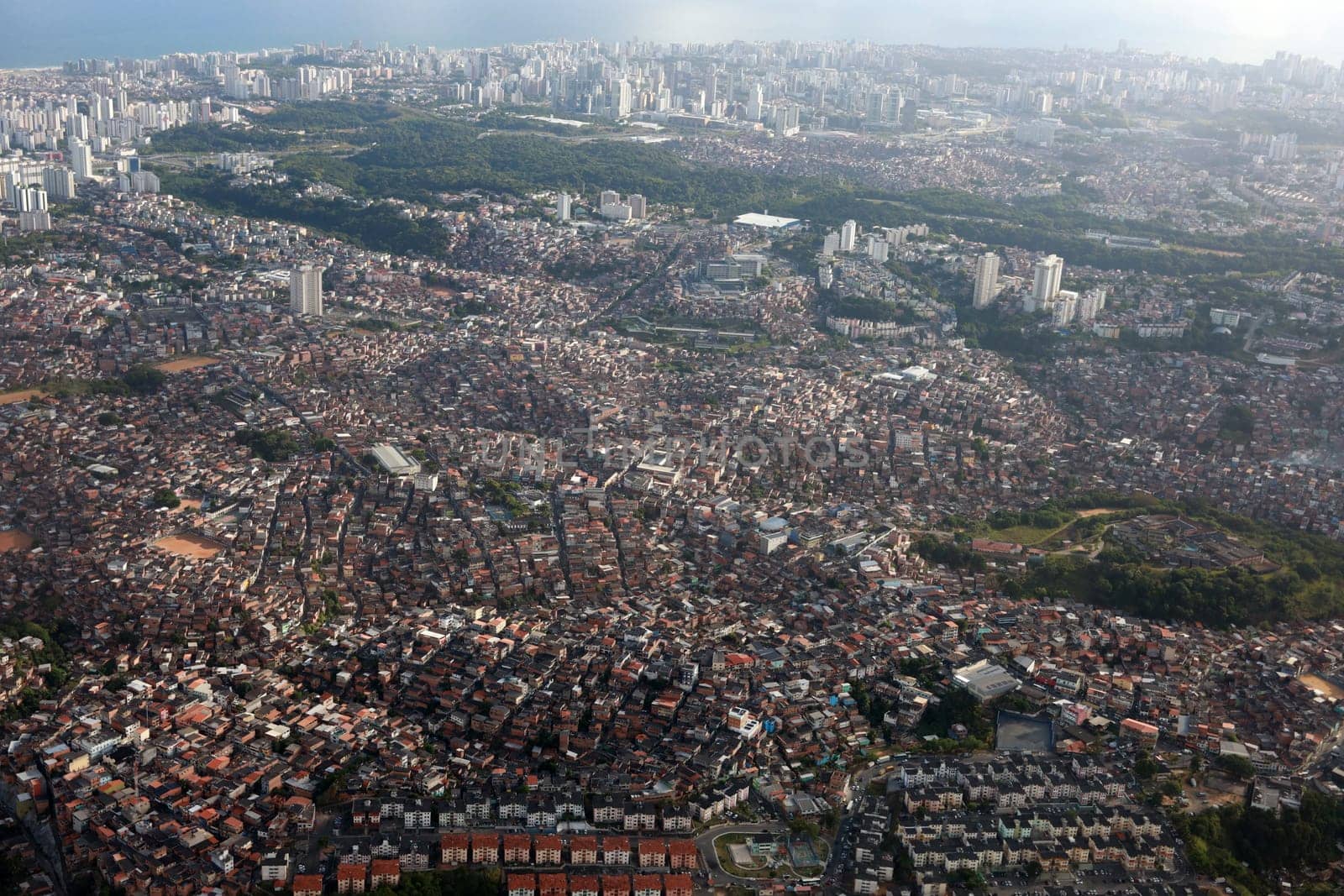 aerial view of the city of Salvador by joasouza