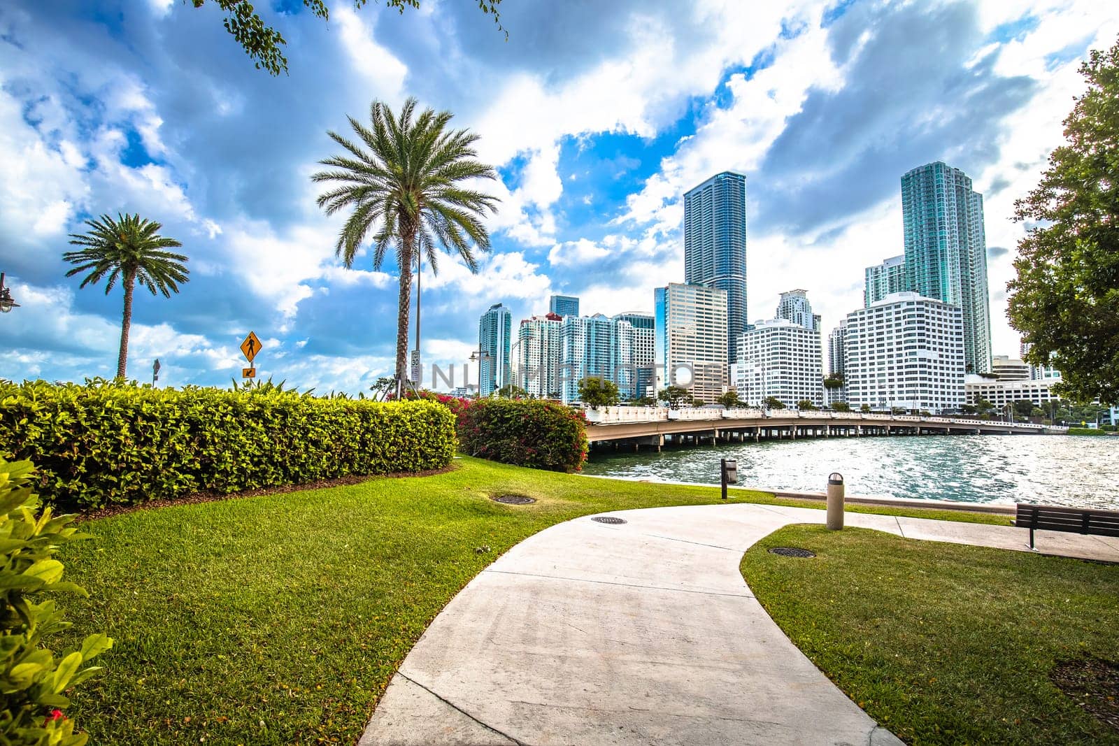 Miami skyline and waterfront view, Florida, United States of America