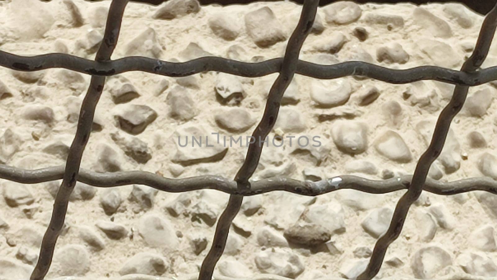 stone background, cage wire texture material architecture construction object, shadow . High quality photo