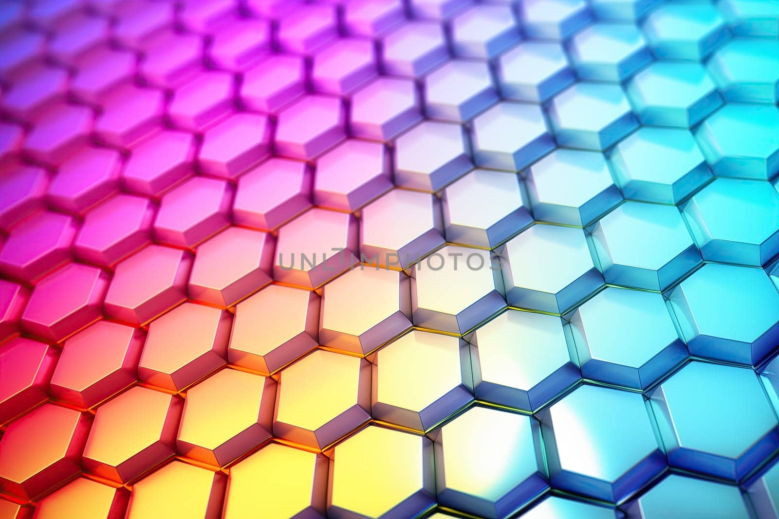 Gradient Honeycomb Convex Pattern background by dimol