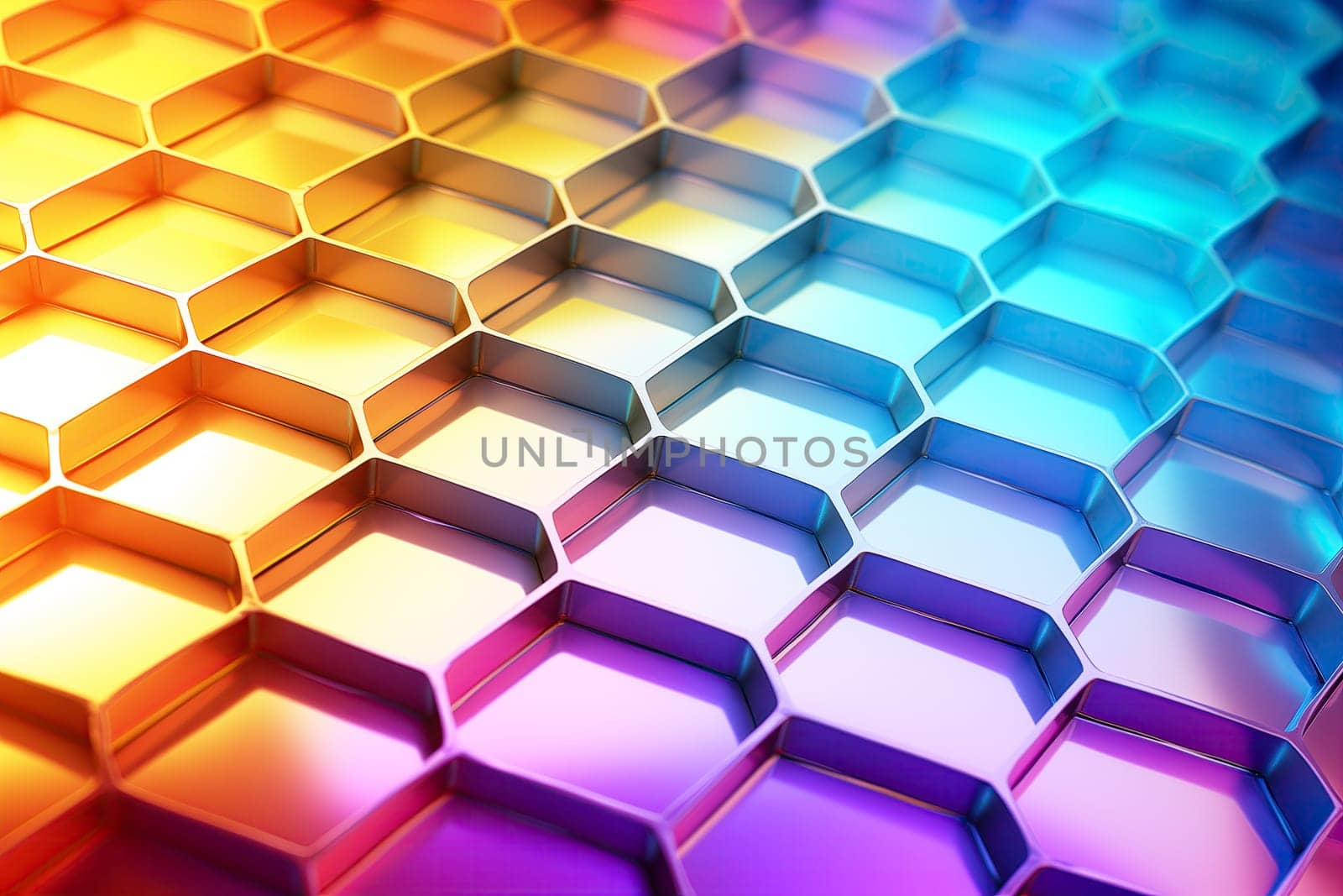 Vibrant Honeycomb Gradient Pattern Background by dimol