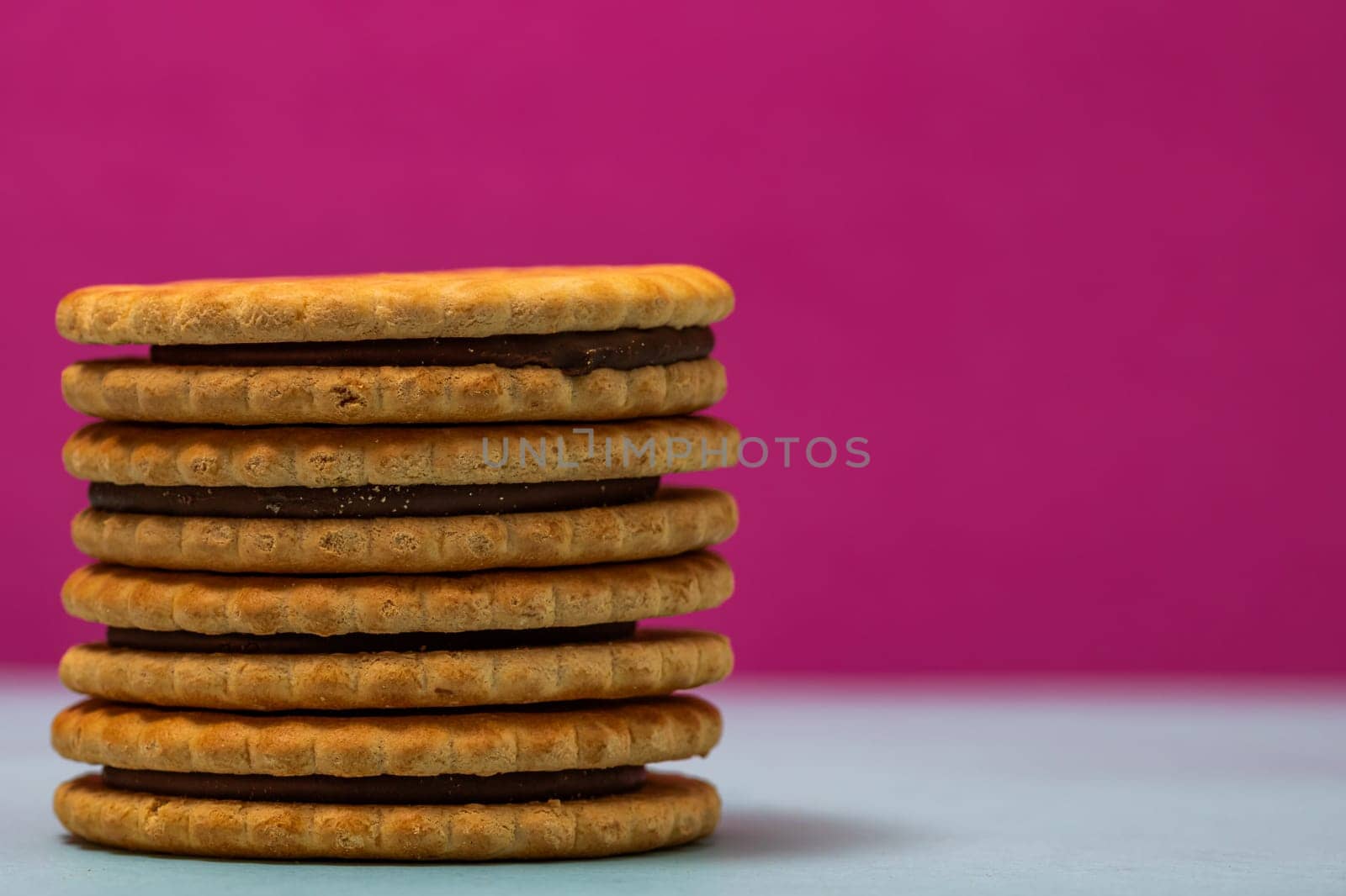 Sandwich biscuits with chocolate filling by vladispas