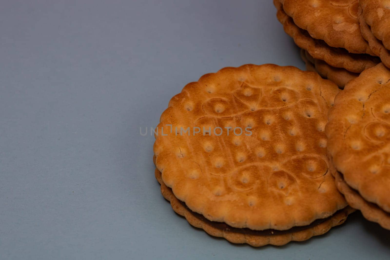 Sandwich biscuits with chocolate filling