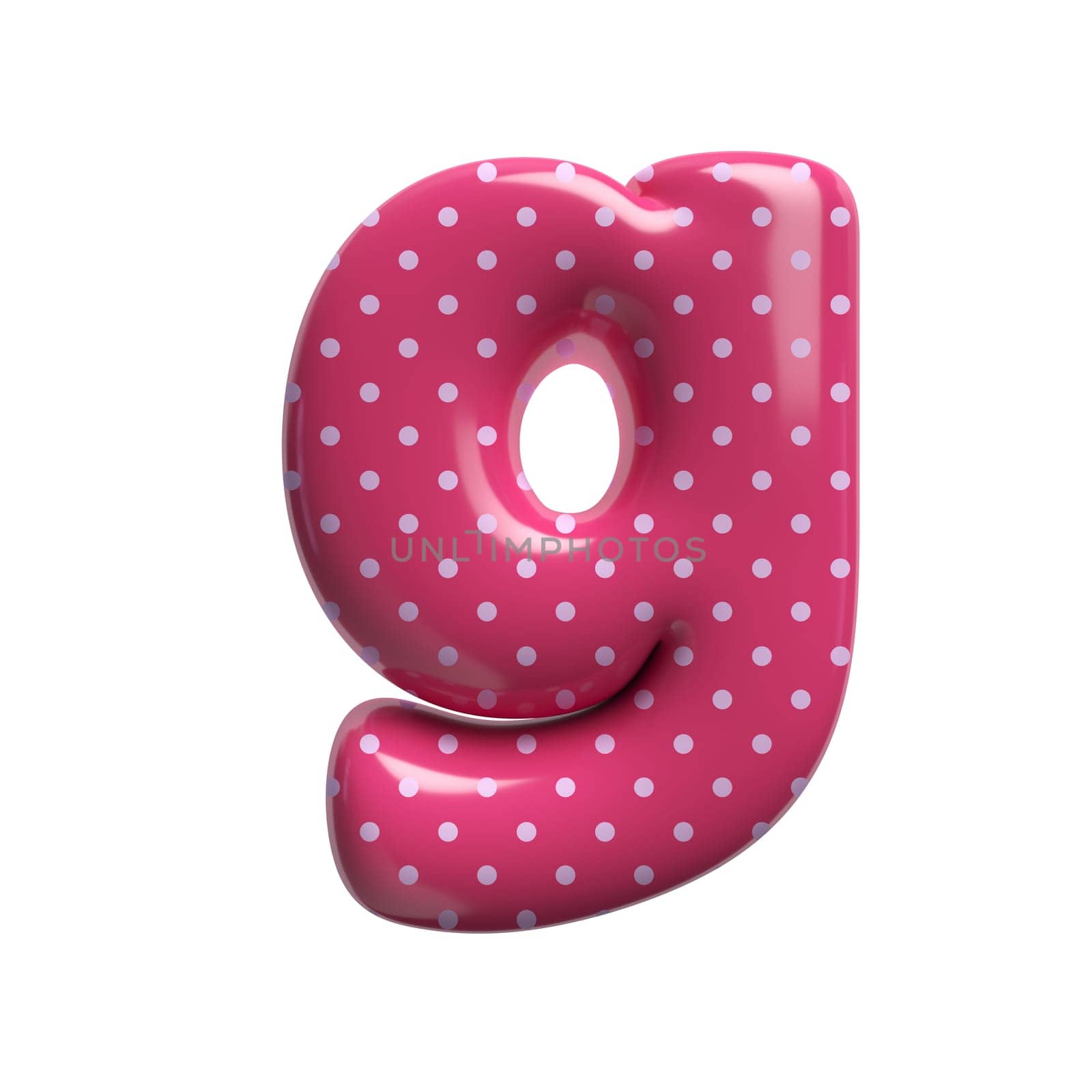Polka dot letter G - Small 3d pink retro font - Suitable for Fashion, retro design or decoration related subjects by chrisroll