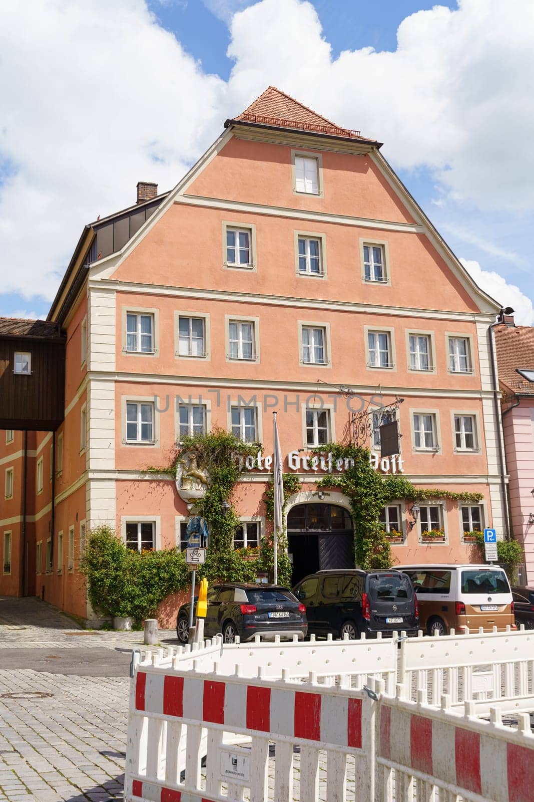 House and hotel along the street in a small German town in Bavaria. by Sd28DimoN_1976