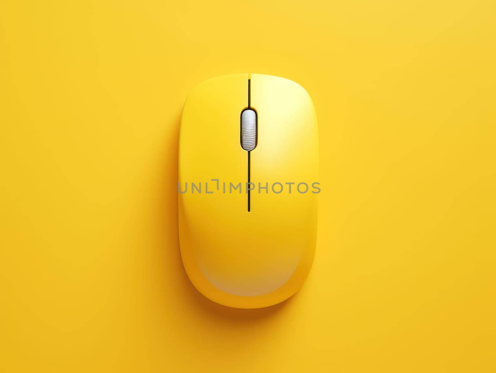 Modern Minimalist Computer Mouse on White Background, a Technology Device for Efficient Business Communication and Work by Vichizh