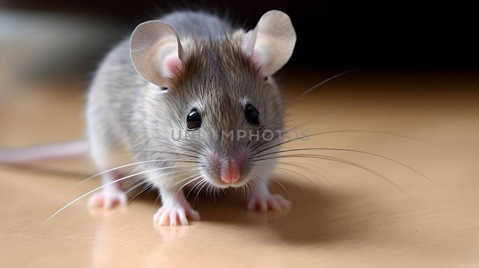 close up portrait of mouse, generative ai by Chechotkin