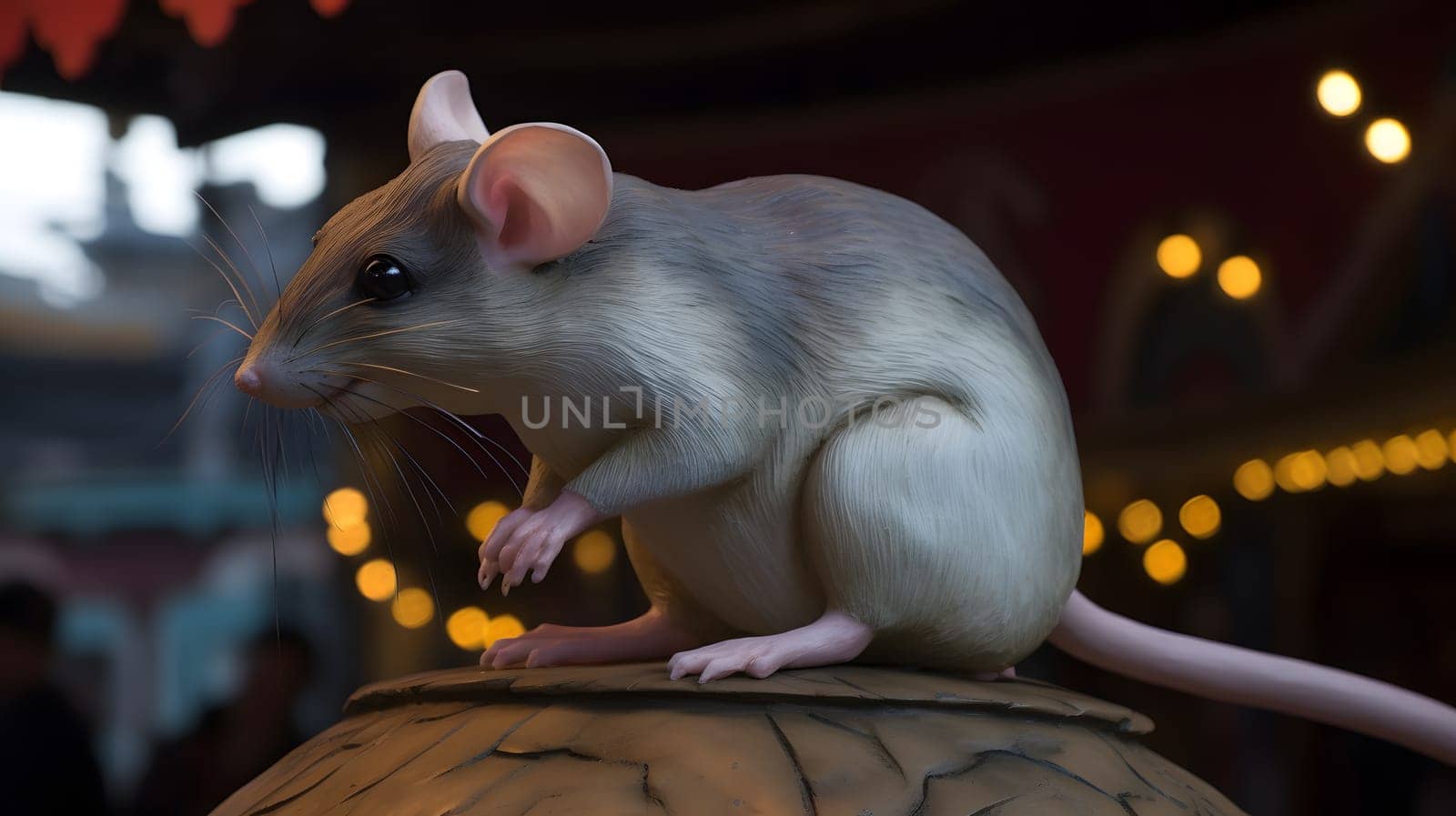 close up portrait of mouse, generative ai by Chechotkin