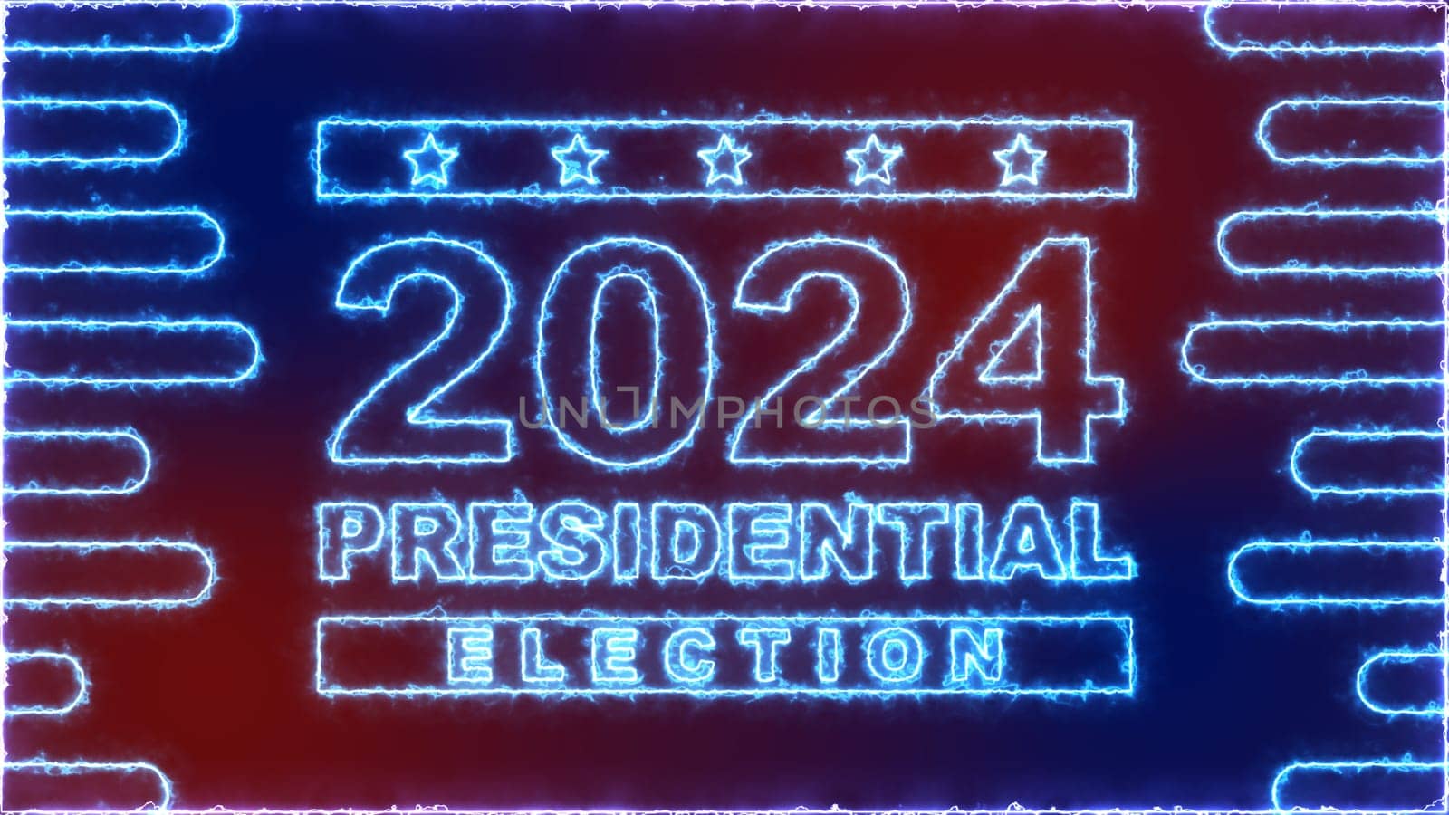 Electrify animation of presidential election in 2024, Trump Vs Biden with Republican and Democratic party by Bonandbon