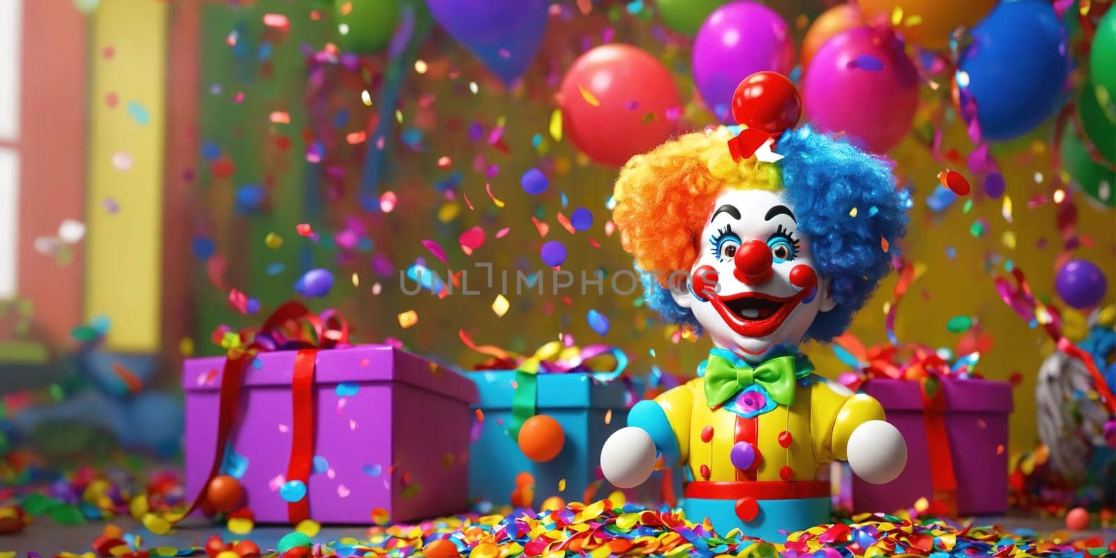 A cheerful and bright clown for a children's party by gordiza