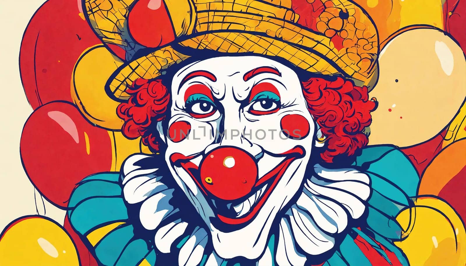 A cheerful and bright clown for a children's party. High quality illustration