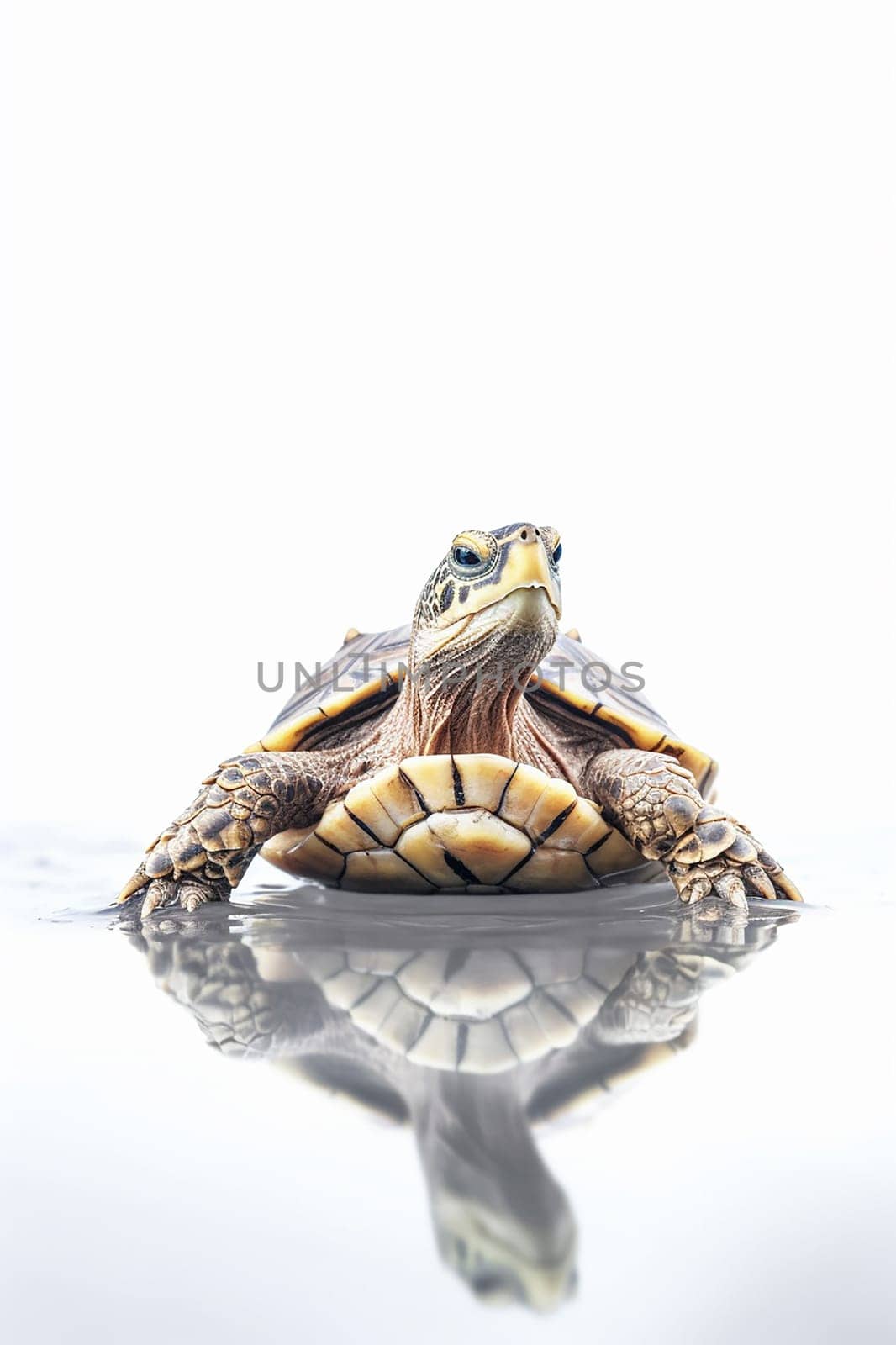 A photo of a turtle, tortoise isolated on white