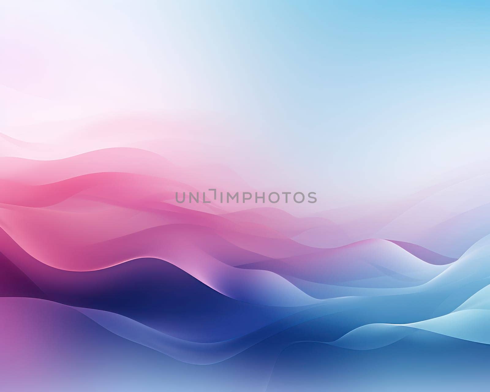 Blue Wave: A Vibrant Gradient Background with a Bright Abstract Curve of Smooth Light, blending Geometric Shapes in a Futuristic Style. by Vichizh