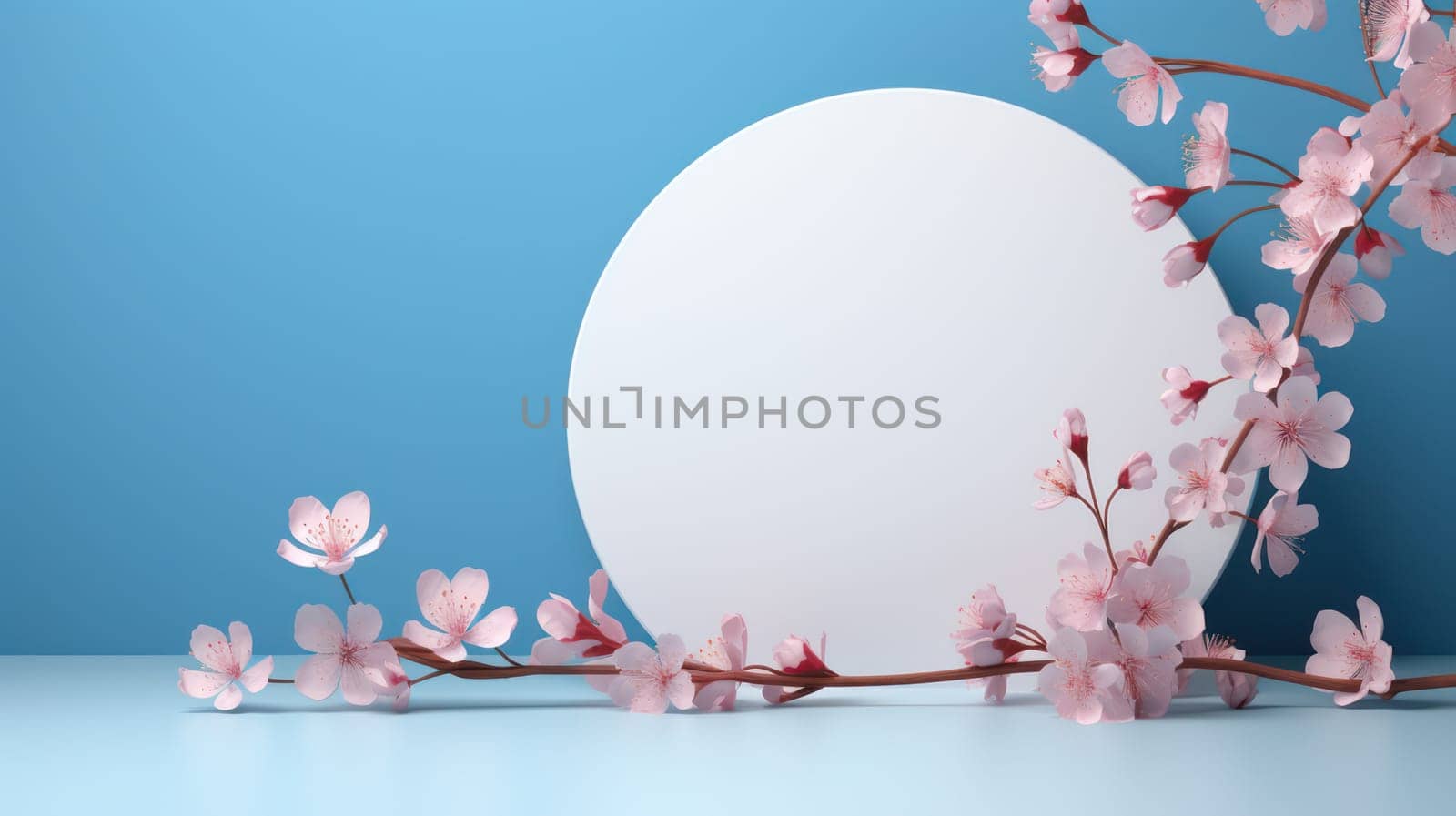 Blooming Sakura: Delicate Pink and White Blossoms Embracing Nature's Beauty on a Springtime Branch