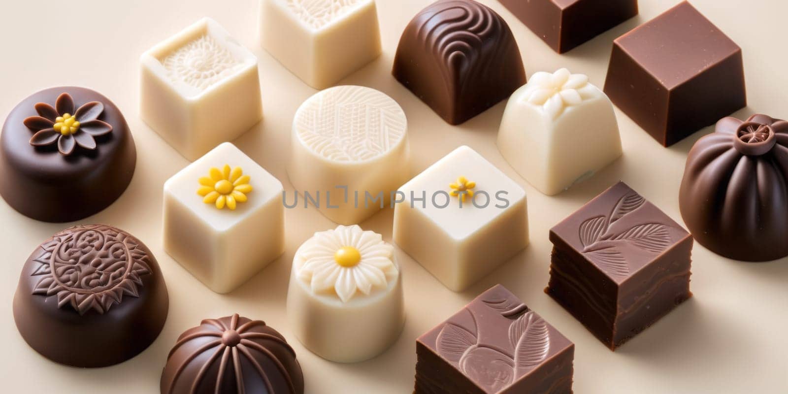 Delicious Chocolates with Various Designs and Fillings by nkotlyar