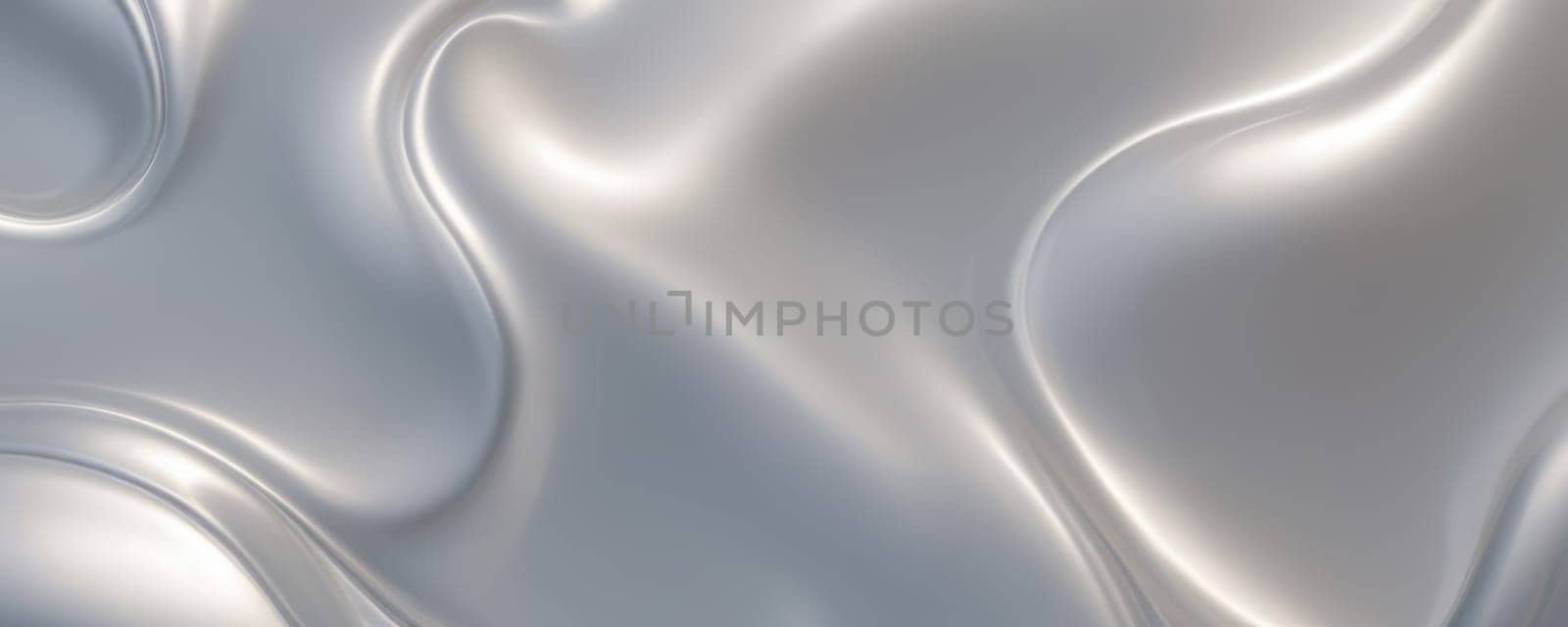 Smooth and Glossy Silver Surface with Curves and Bends by nkotlyar