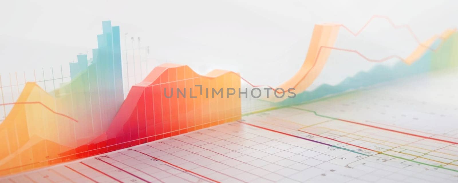 Colorful Image of Graphical Data on Chart by nkotlyar