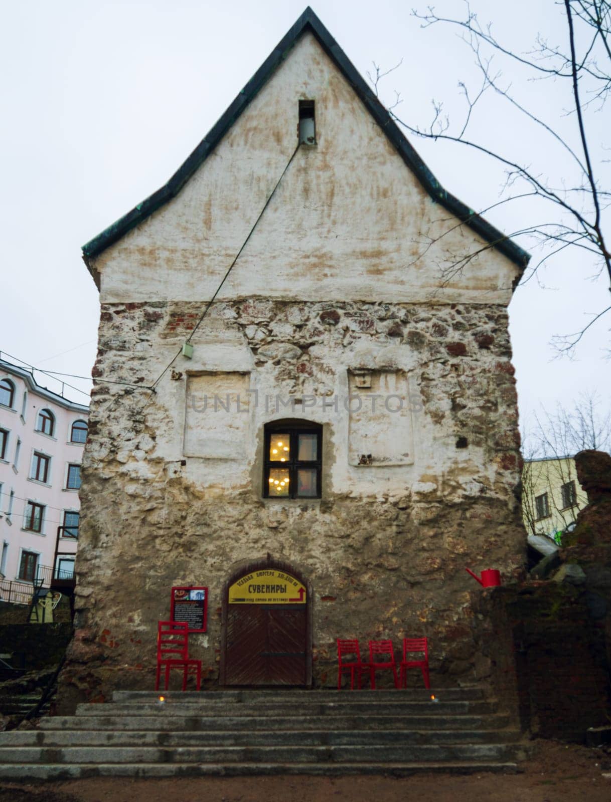 old house in vyborg russia.