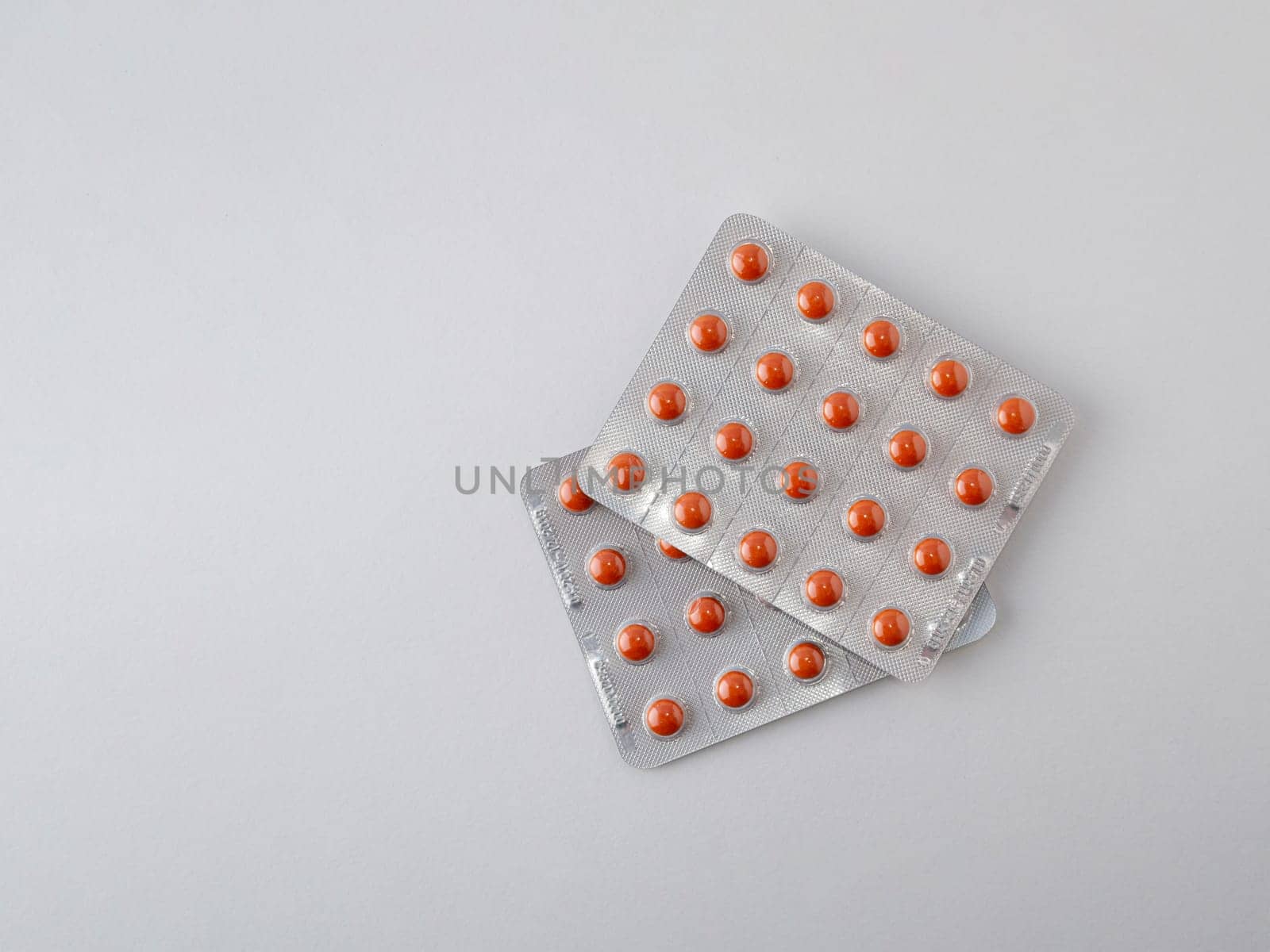 Closeup photo of blister pack with pills.