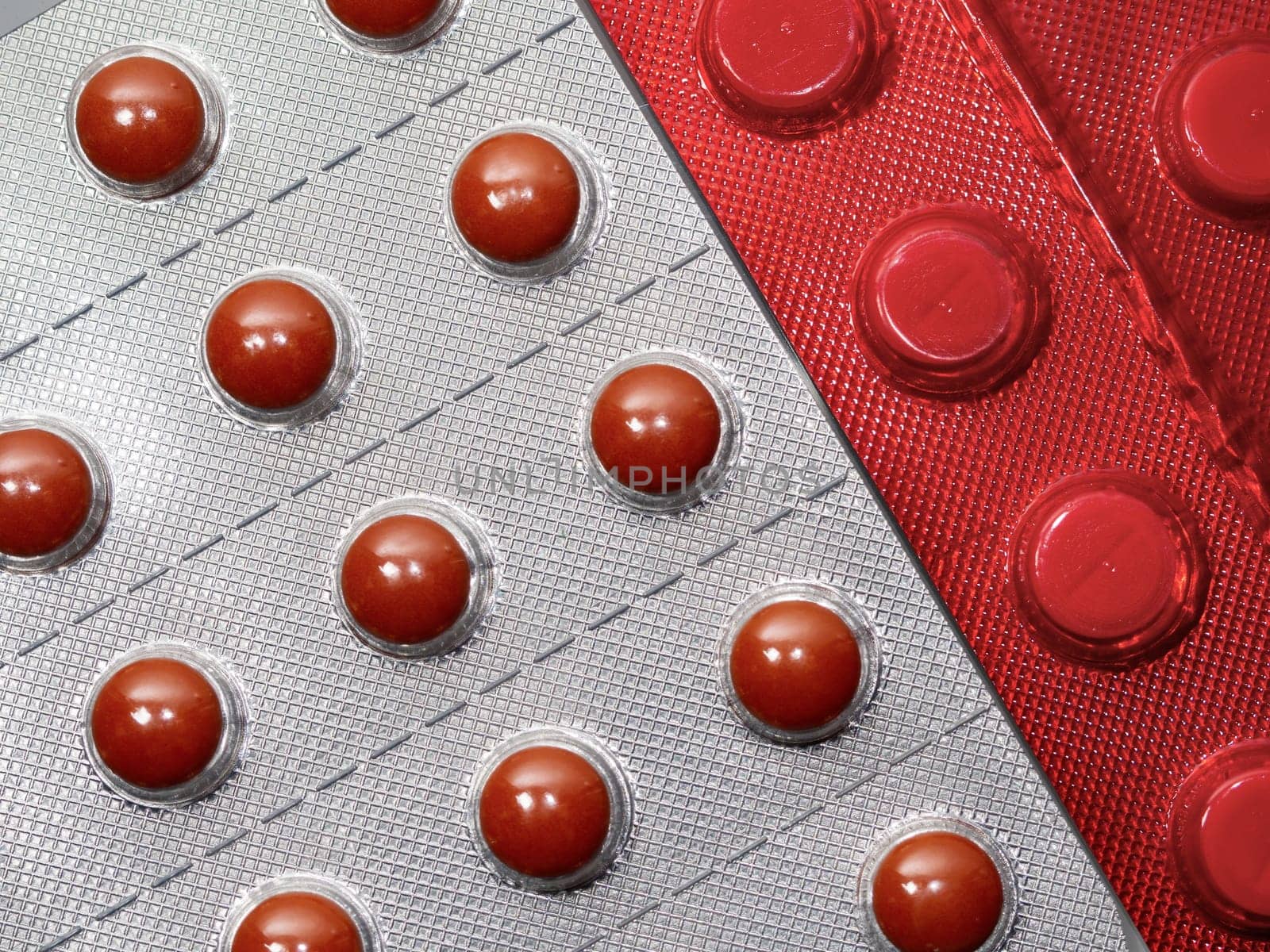 Closeup photo of blister pack with pills.