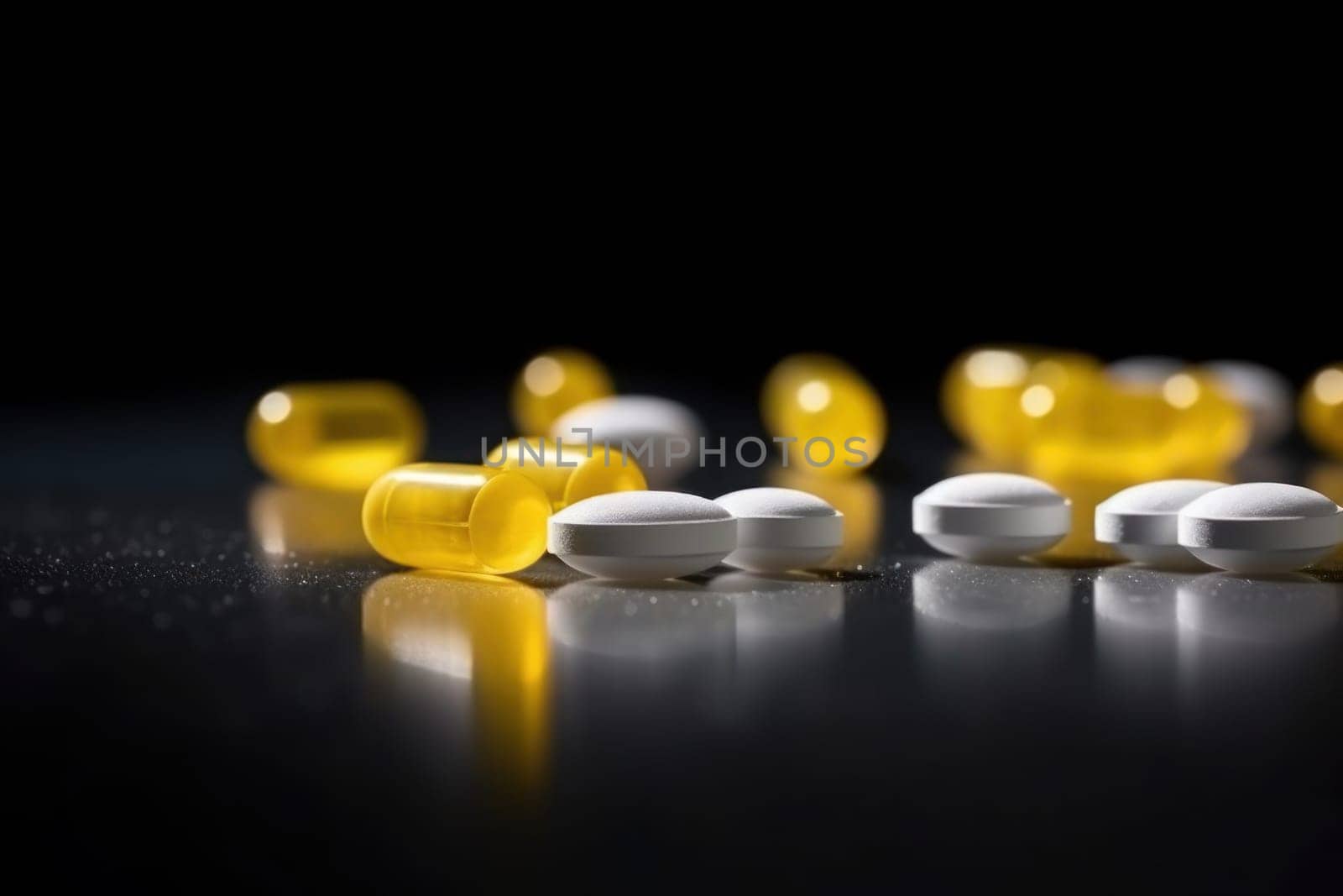 Melatonin Pills Product. Realistic photography. Generative AI.