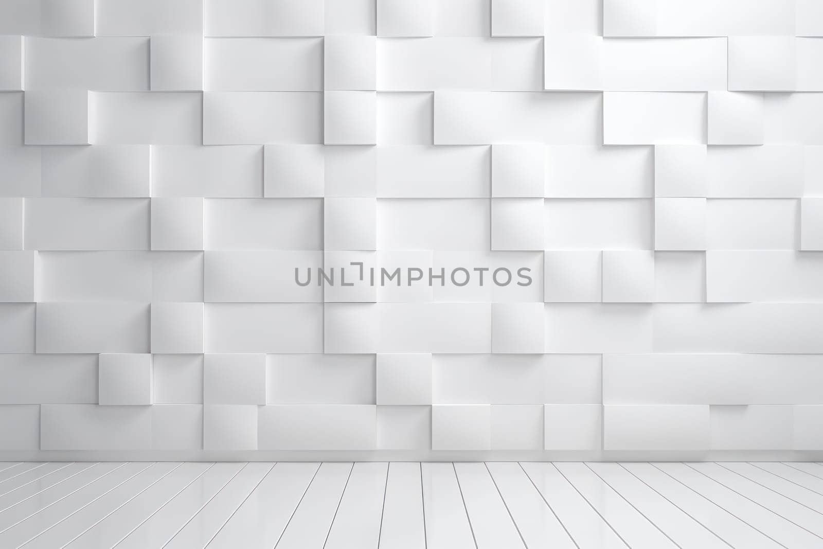 3D White Wall photo-realistic, ultra sharp. Generative Ai.