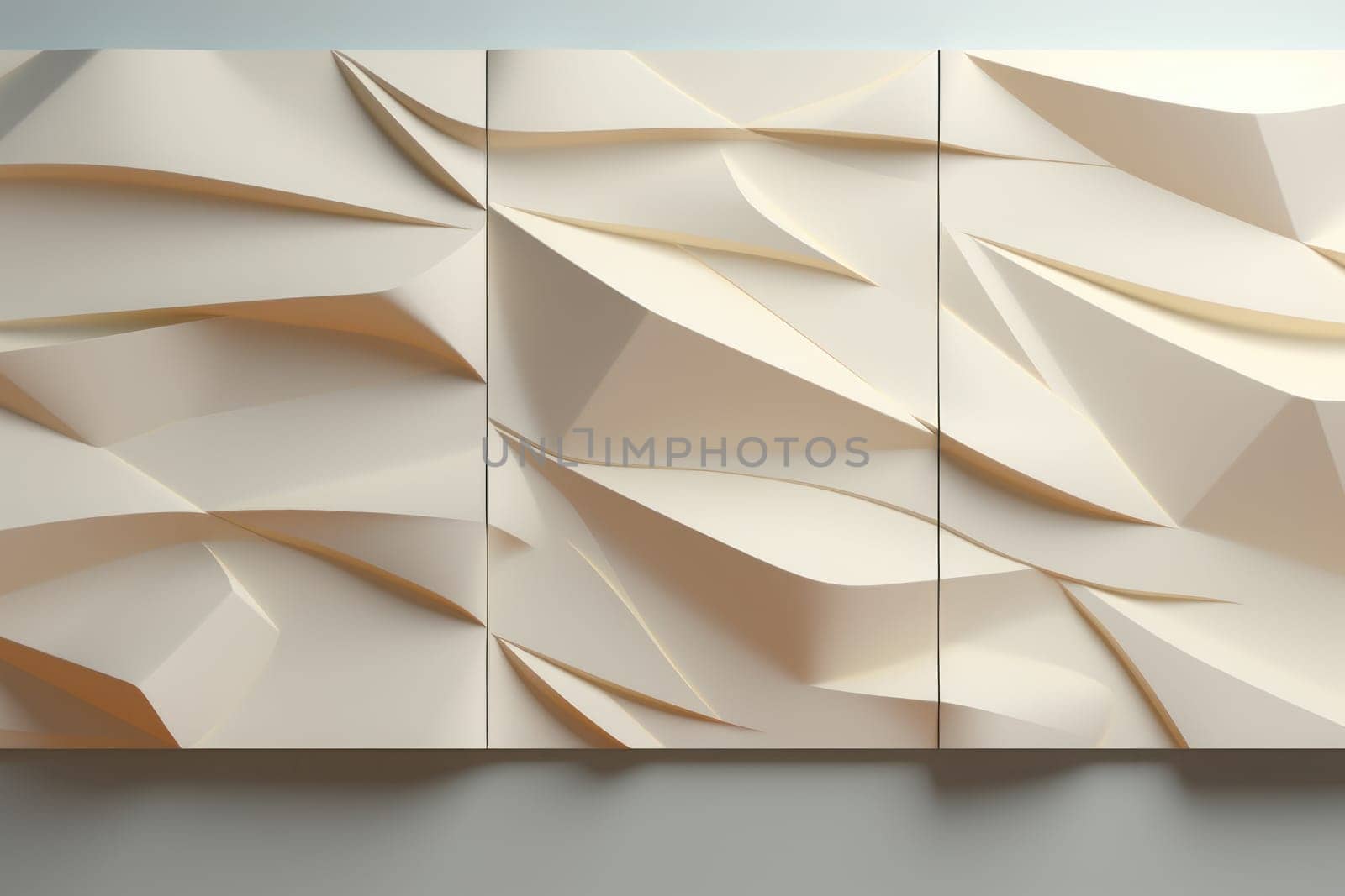 Abstract geometric rainbow colors color 3d background. Generative AI.