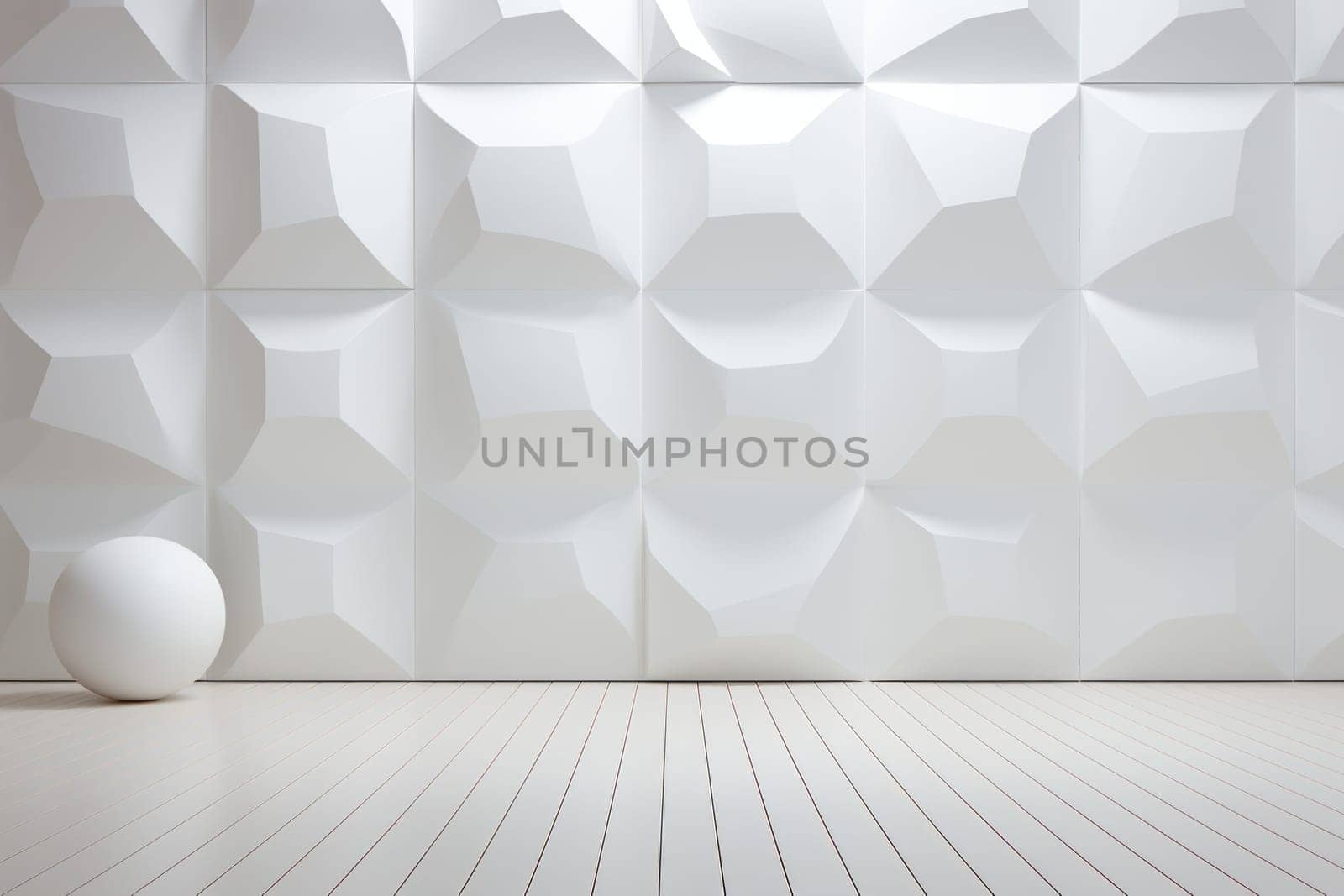 3D White Wall photo-realistic, ultra sharp. Generative Ai.