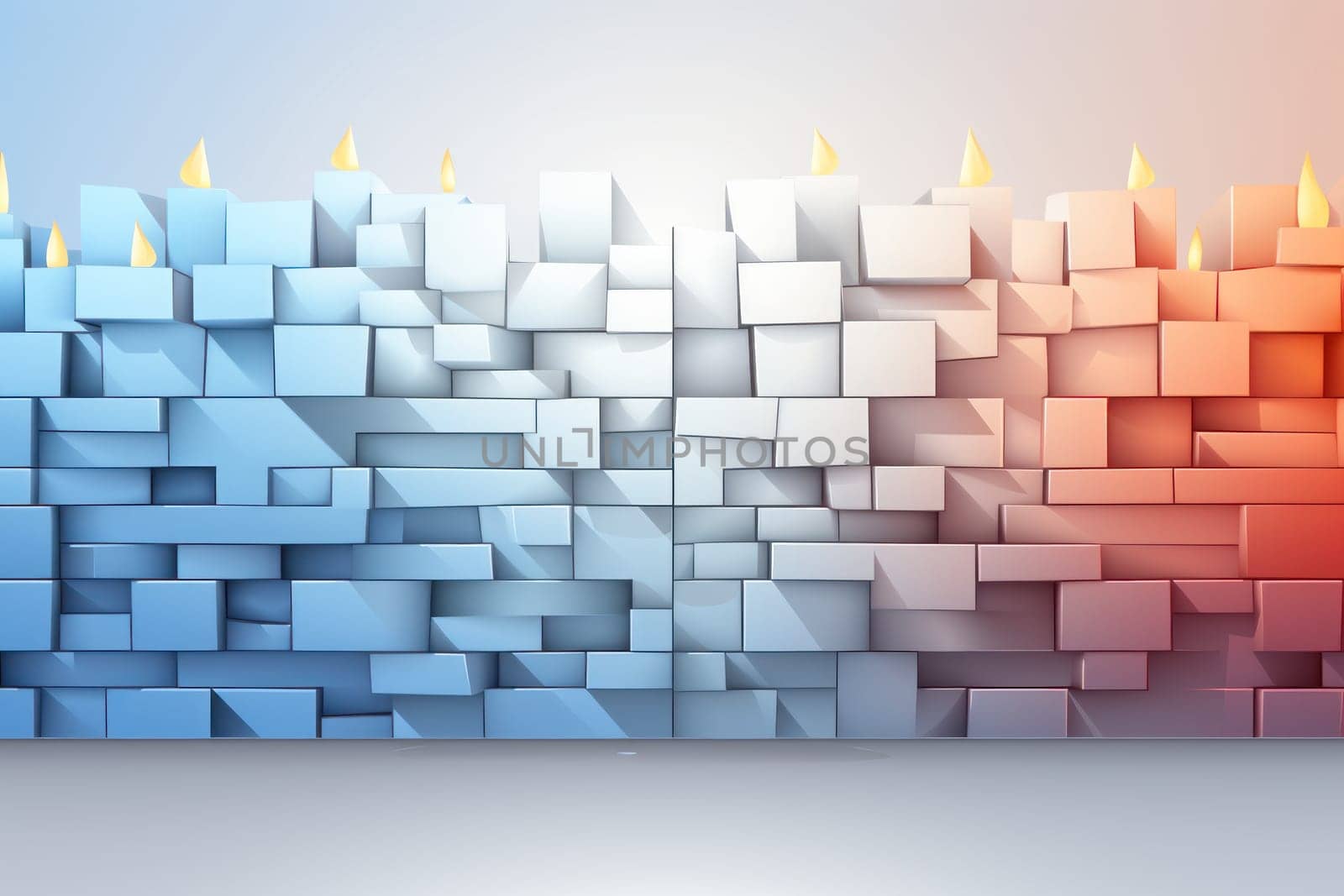 A wall walling ,flat Animation for textbook, colors shades of light blue. Generative AI.