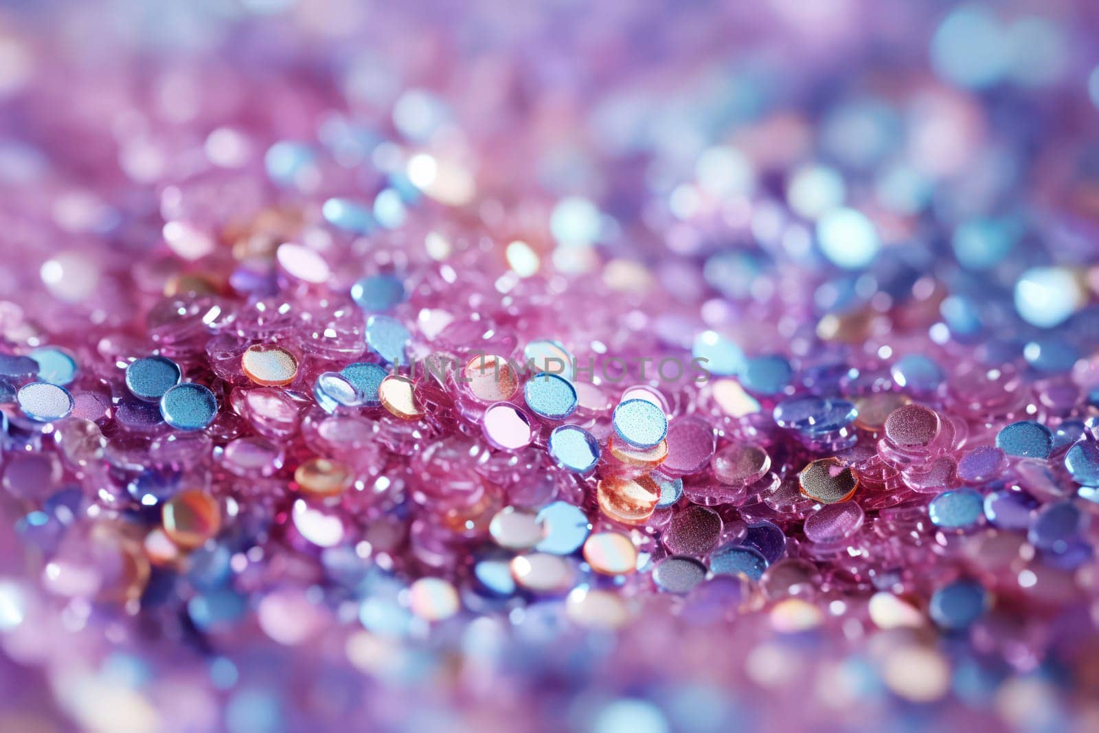 Macro shot of multicolored sequins creating a vibrant texture
