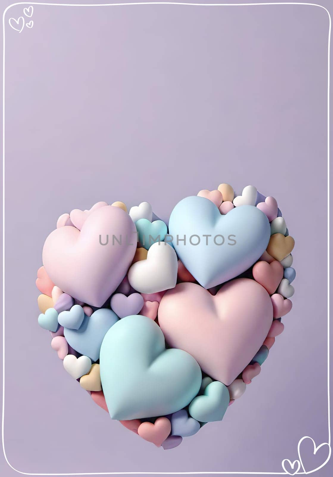 Valentine's Day background with hearts by yilmazsavaskandag