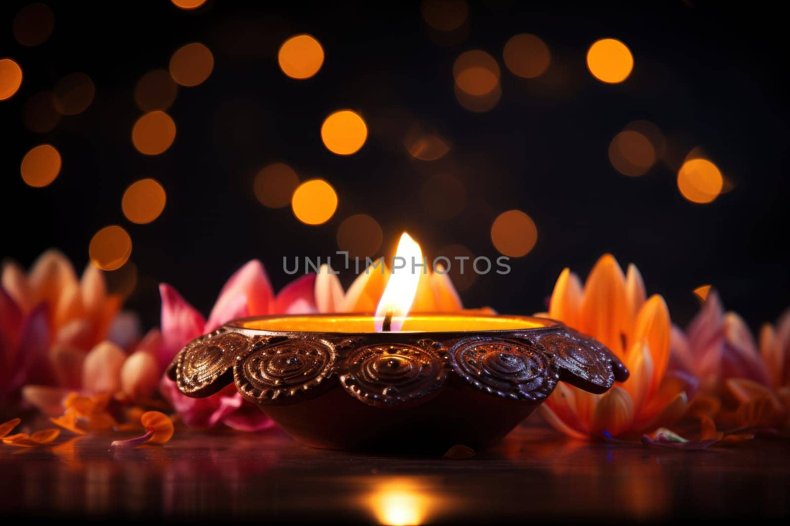 Diwali is an Indian holiday, the festival of fire. Generative AI.