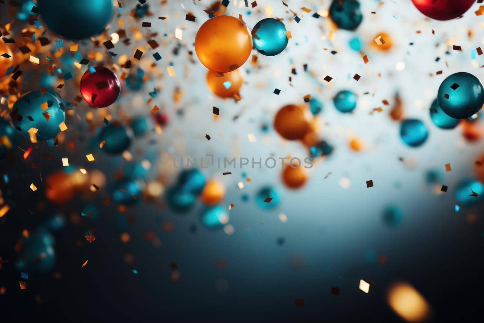 Group people at huge dance festival partying at night background. Generative AI.