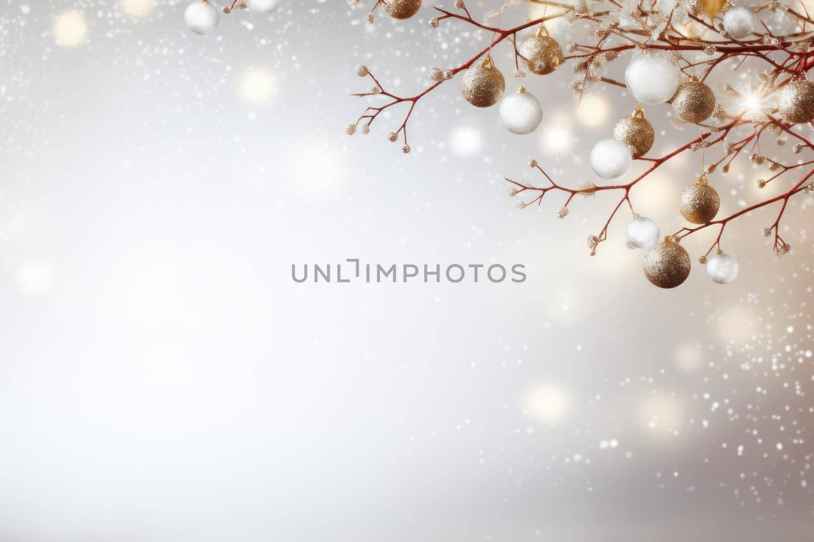 Template new years card,copy space. Generative AI.