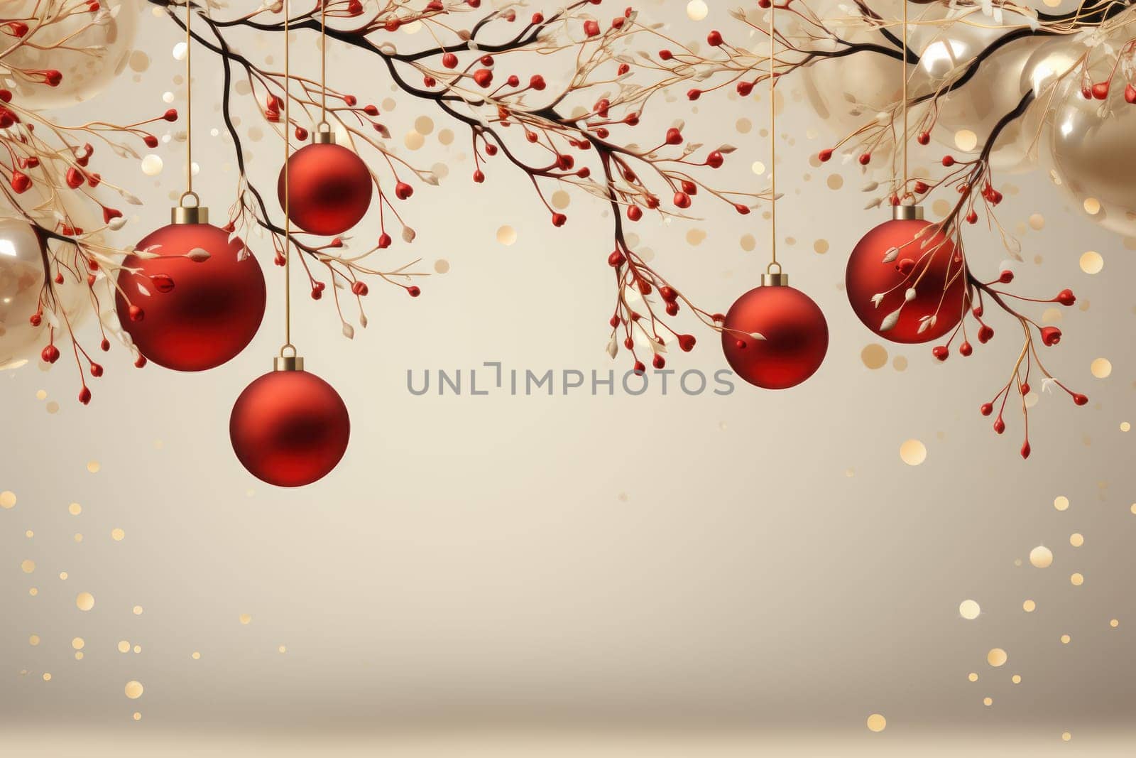 Template new years card,copy space. Generative AI.