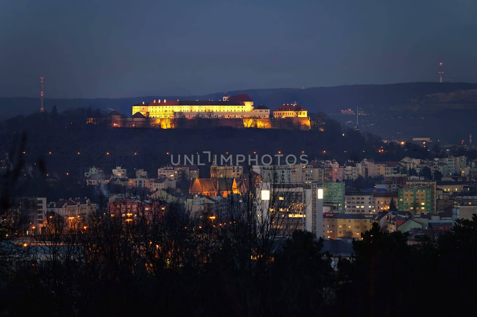 City Brno - Czech Republic - Europe. Spilberk - beautiful old castle and fortress forming the dominant of the city of Brno.