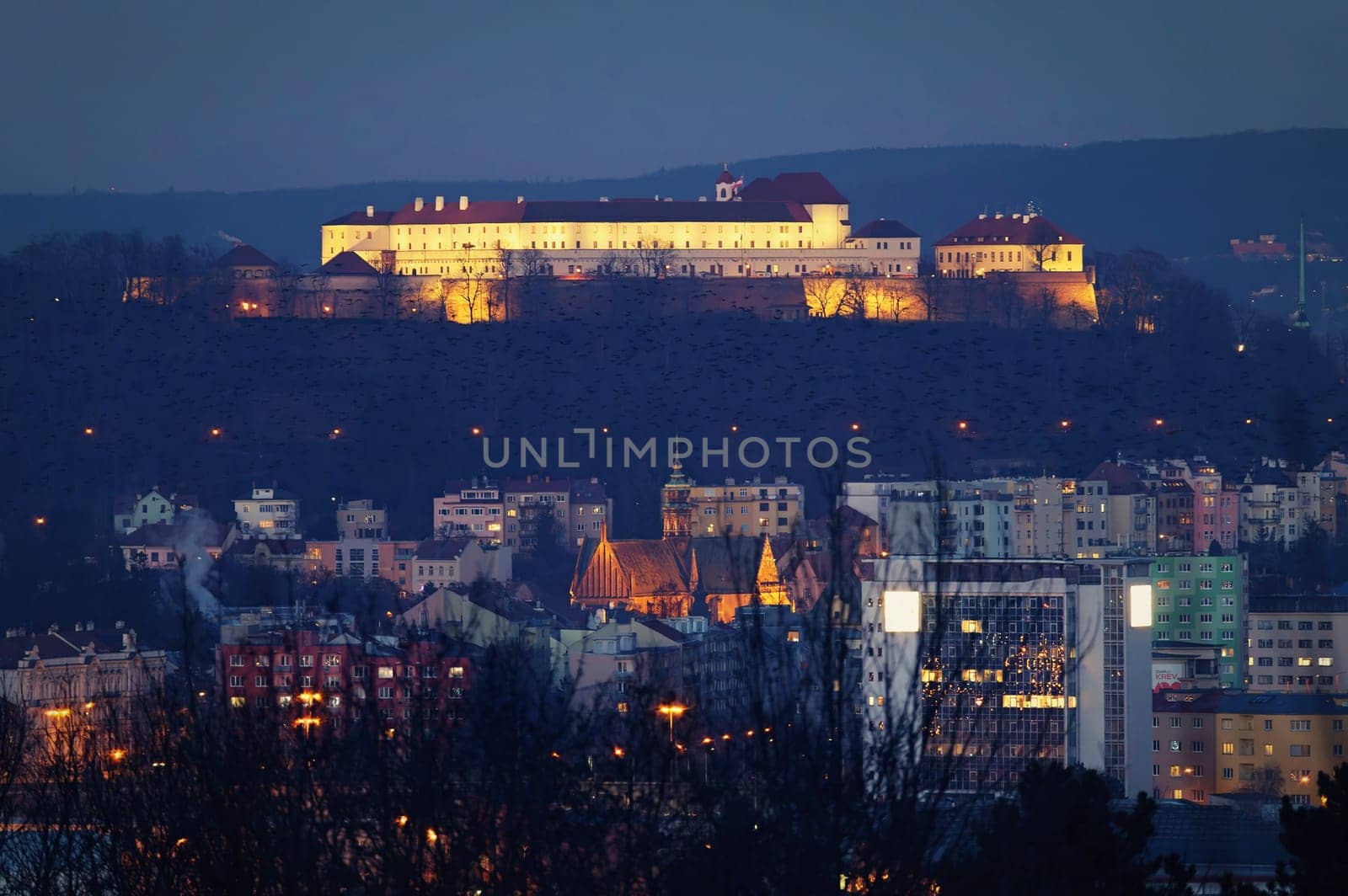 City Brno - Czech Republic - Europe. Spilberk - beautiful old castle and fortress forming the dominant of the city of Brno. by Montypeter
