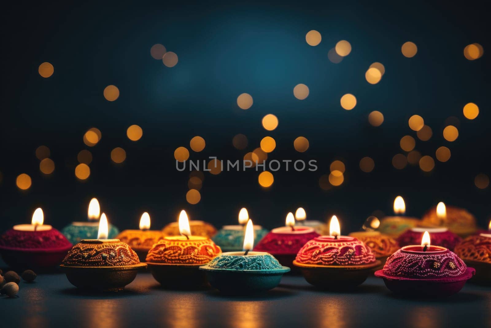 Diwali is an Indian holiday, the festival of fire. Generative AI.