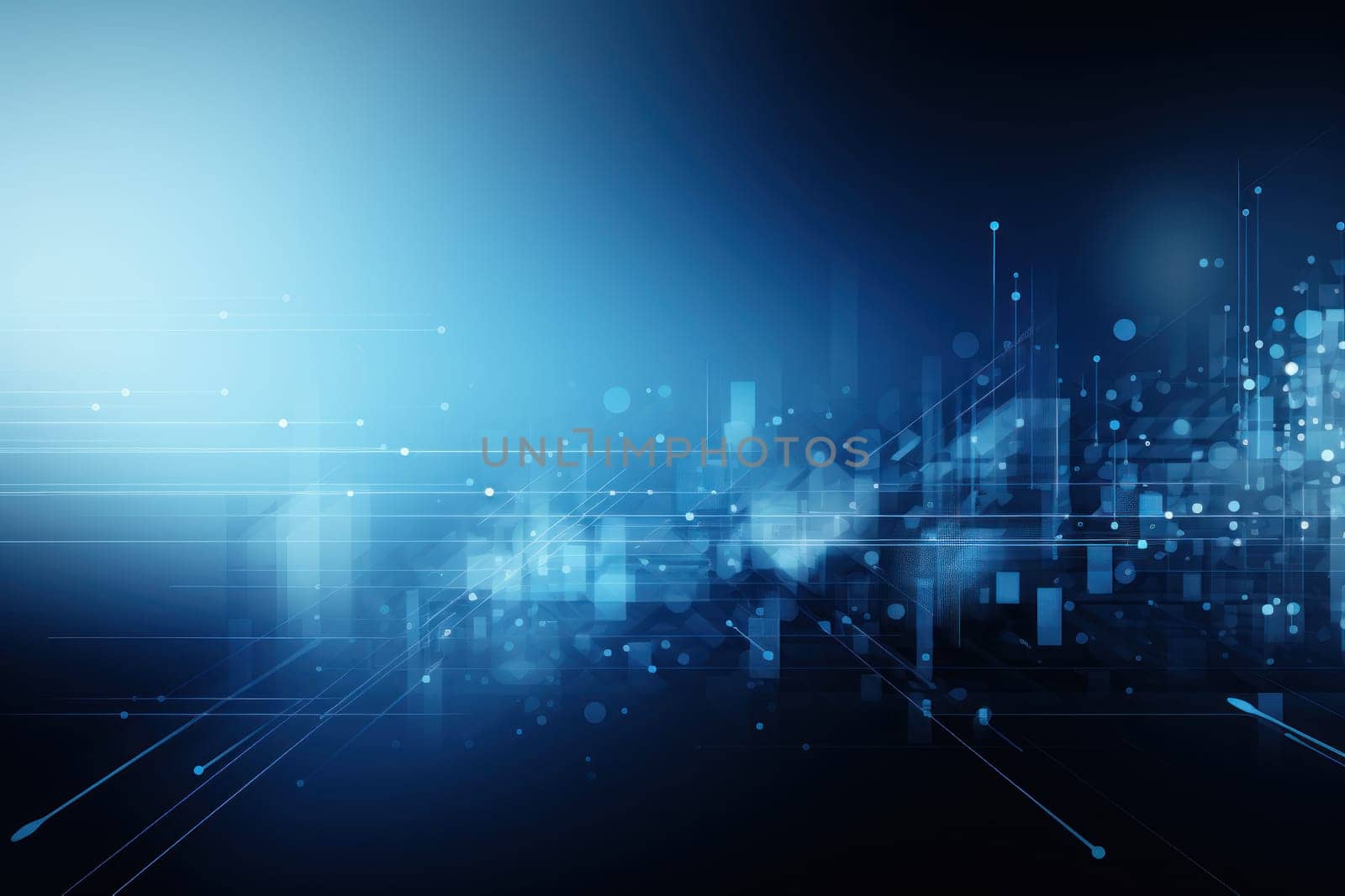 Blue modern business slide abstract background. Generative AI.