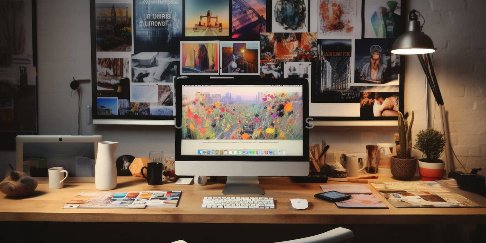 professional graphic designer desk. ai generated by Desperada