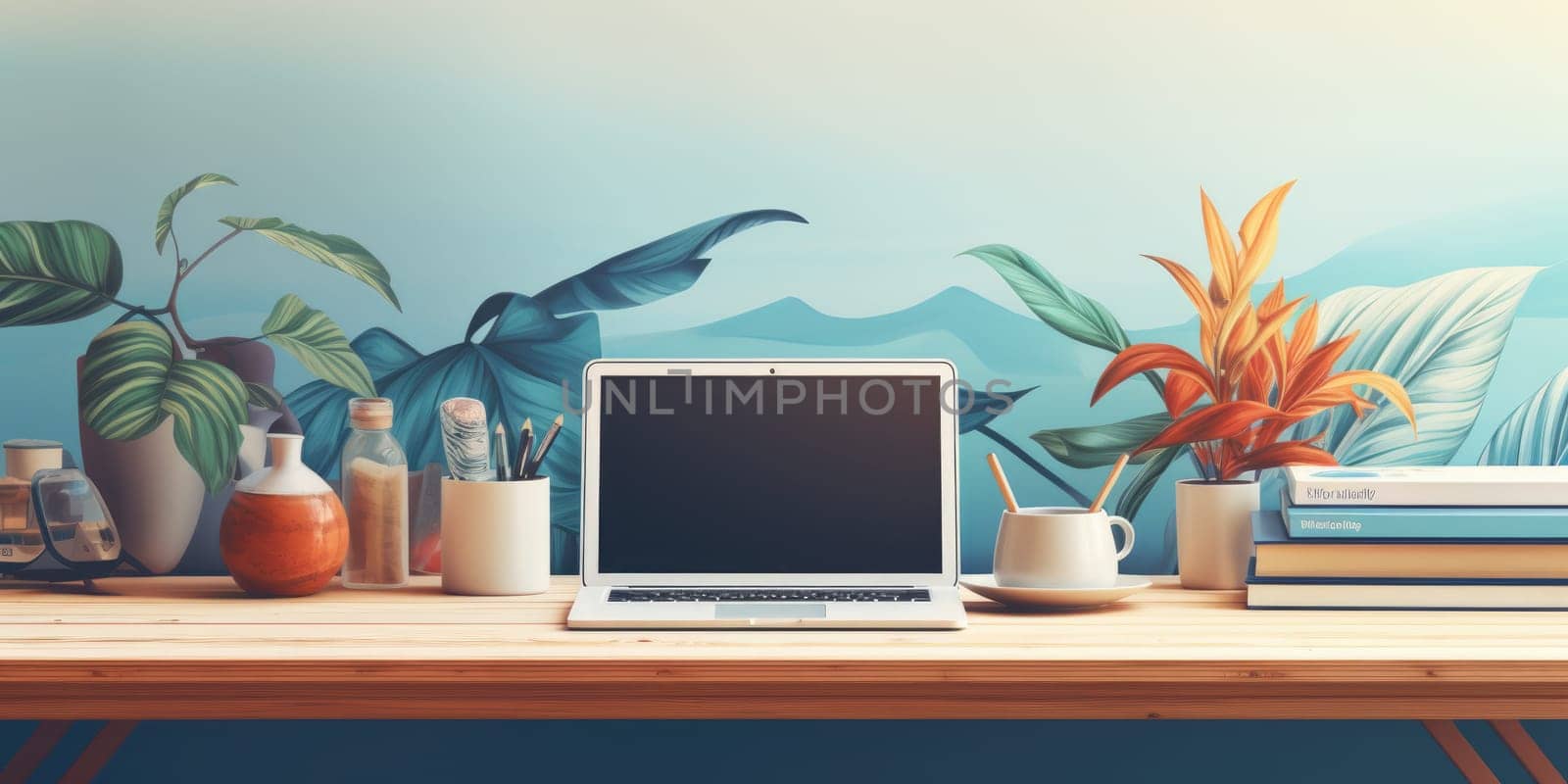 professional creative graphic designer desk. ai generated